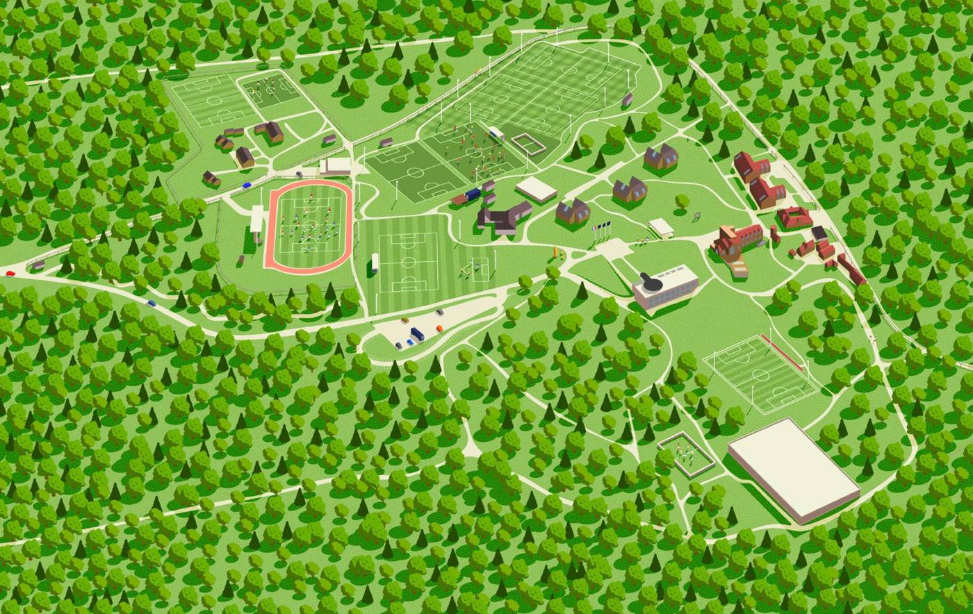 Plan illustré du Centre National du Football