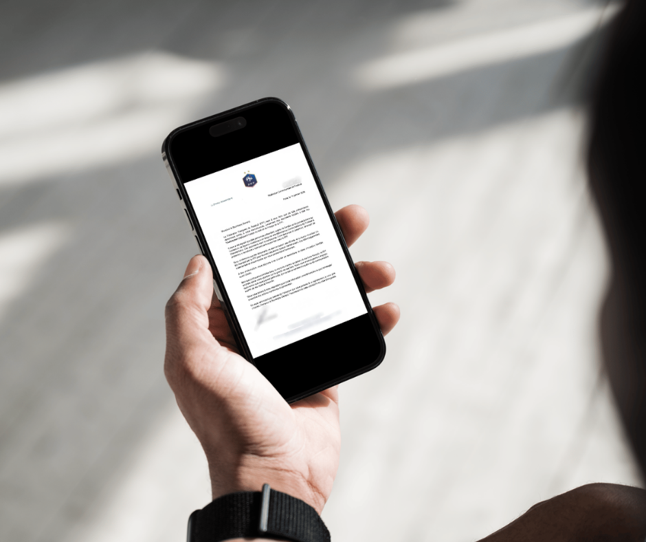 Lettre officielle de la FFF